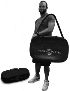 powerplate med väska en professionell vibrationsplatta